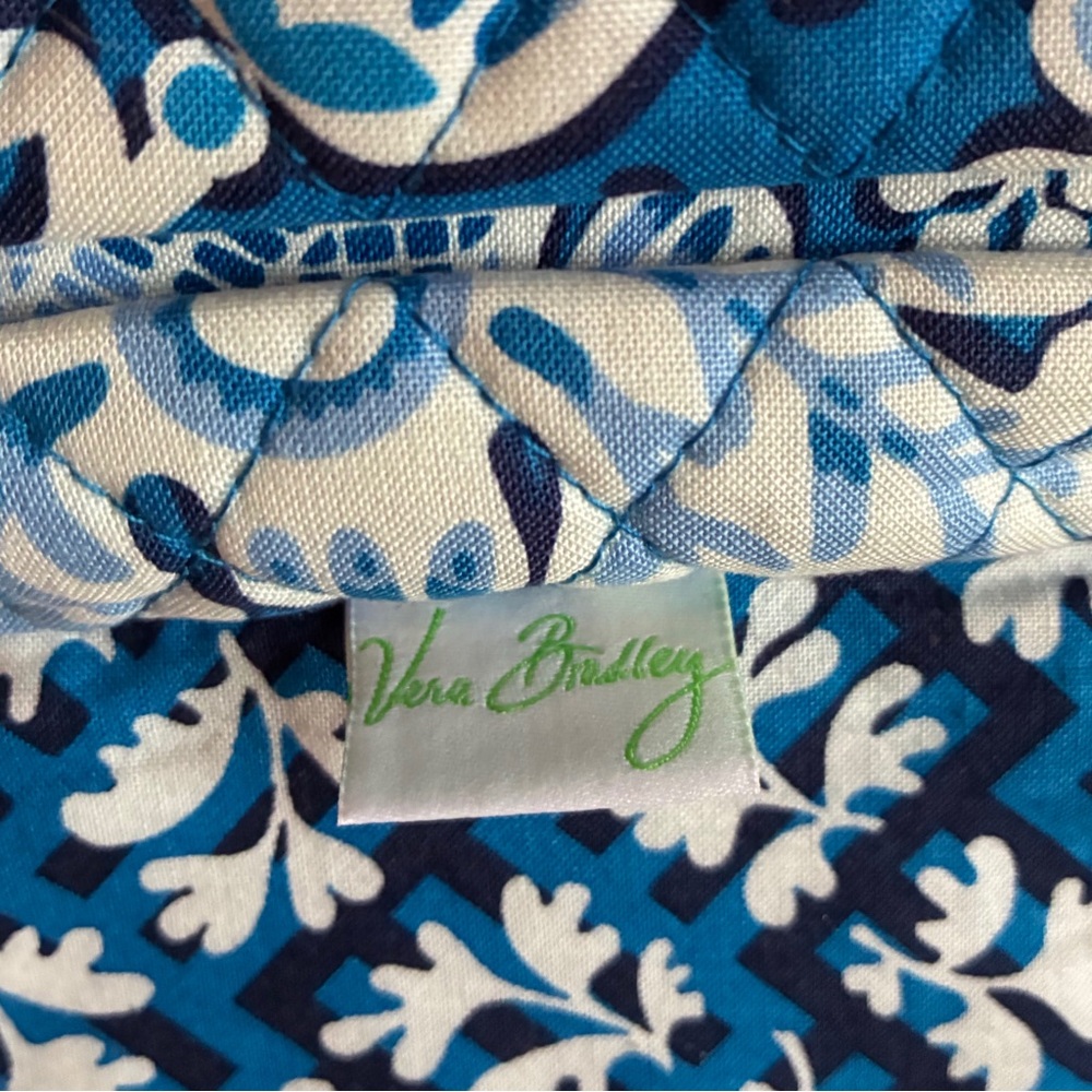 Vera Bradley Blue Lagoon All Wrapped Up Cosmetic Jewelry Travel Case Retired - Picture 4 of 4